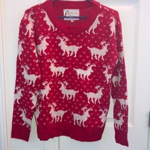 Red and White Reindeer Sweater